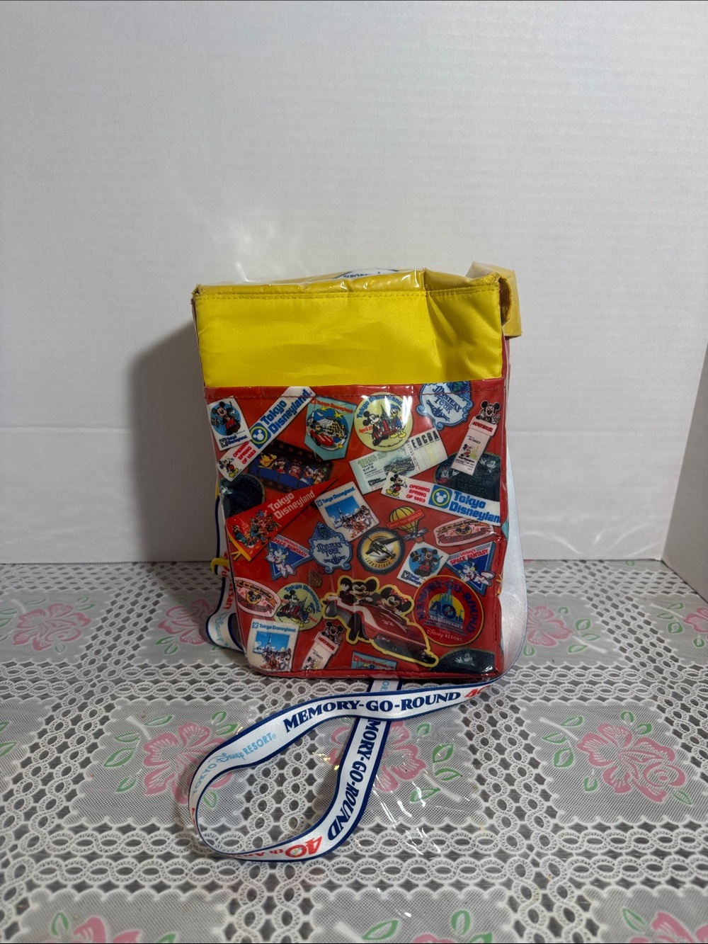 TDR Tokyo Disney Resort 40th Anniversary Retro Popcorn Bucket Case Shoulder Bag - Picture 2 of 5
